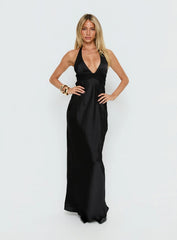 Odyssa Halter Maxi Dress Black