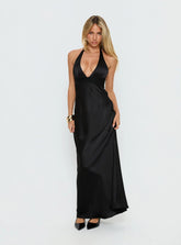 Odyssa Halter Maxi Dress Black