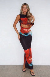 Scared To Start Maxi Dress Fire Lily