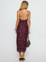 Datari Dress Tonal Paisley Plum