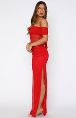 Matcha Baby Strapless Maxi Dress Chilli Red