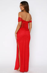 Matcha Baby Strapless Maxi Dress Chilli Red