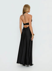 Odyssa Halter Maxi Dress Black