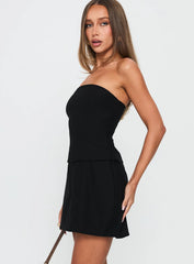 Nutmeg Strapless Mini Dress Black