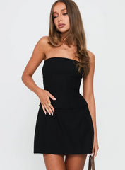 Nutmeg Strapless Mini Dress Black
